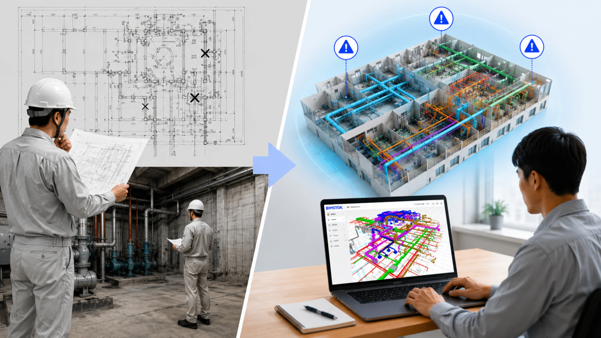 現地に行かなくても、BIM/CIMモデルで施設の全体像を把握